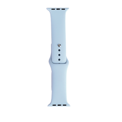 Apple Watch 38mm Band Serisi Klasik Kordon Silikon Strap Kayış Custom Sky Blue