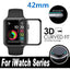 Apple Watch 38mm Zore Kenarları Metal Cam Ekran Koruyucu Siyah