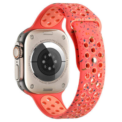 Apple Watch 38mm Kordon Yeni Seri 2023 KRD-02 Silikon Strap Kayış Siyah