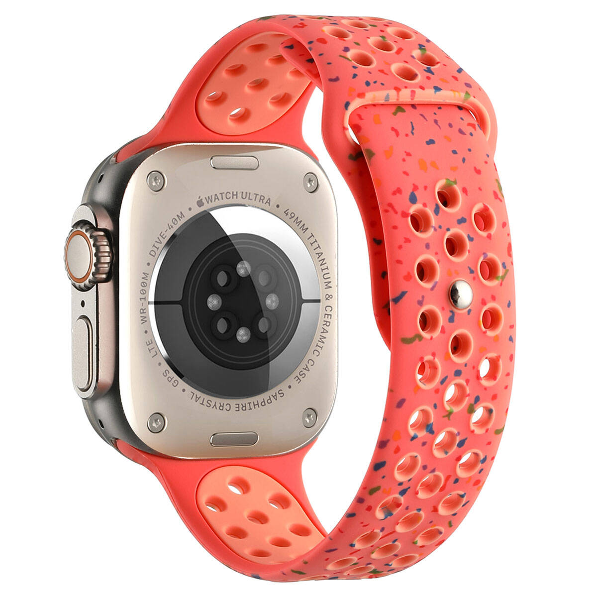 Apple Watch 38mm Kordon Yeni Seri 2023 KRD-02 Silikon Strap Kayış Beyaz