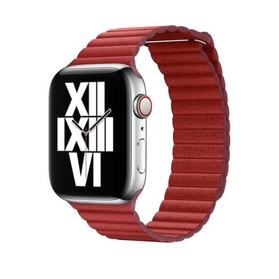 Apple Watch 38mm KRD-09 Deri Lop Kordon Mavi