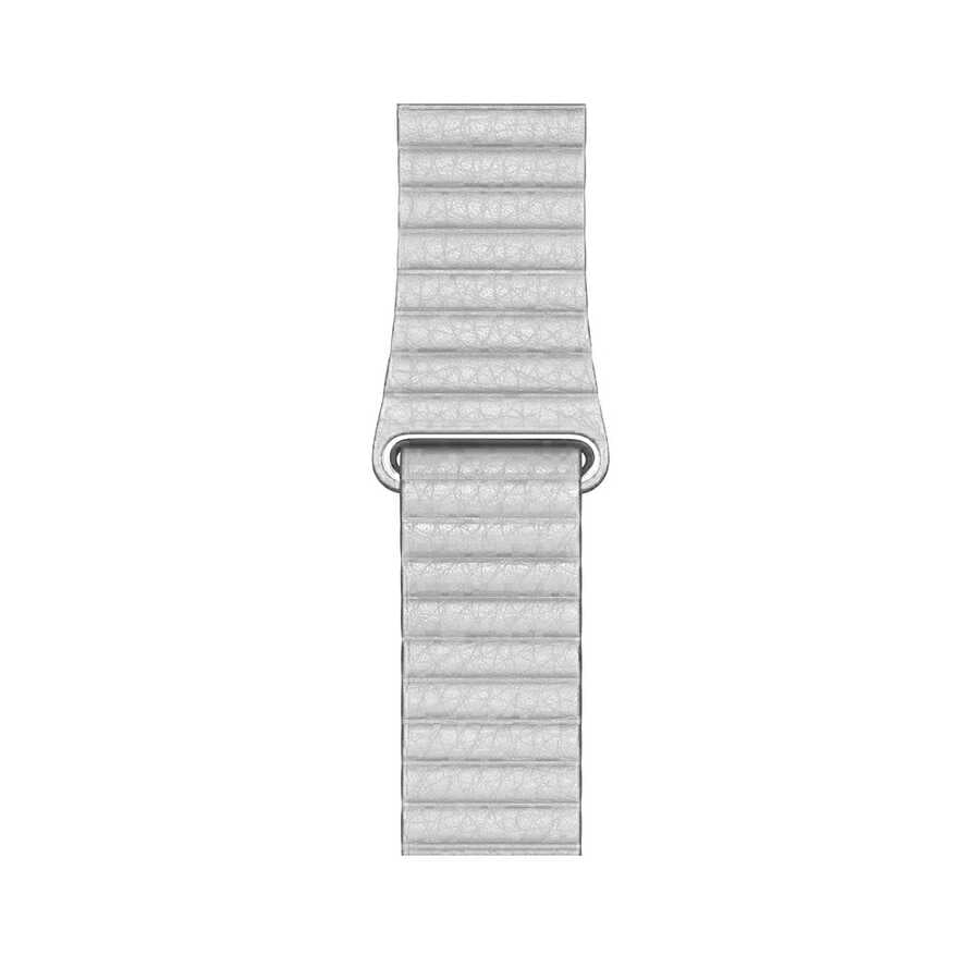 Apple Watch 38mm KRD-09 Deri Lop Kordon Koyu Yeşil