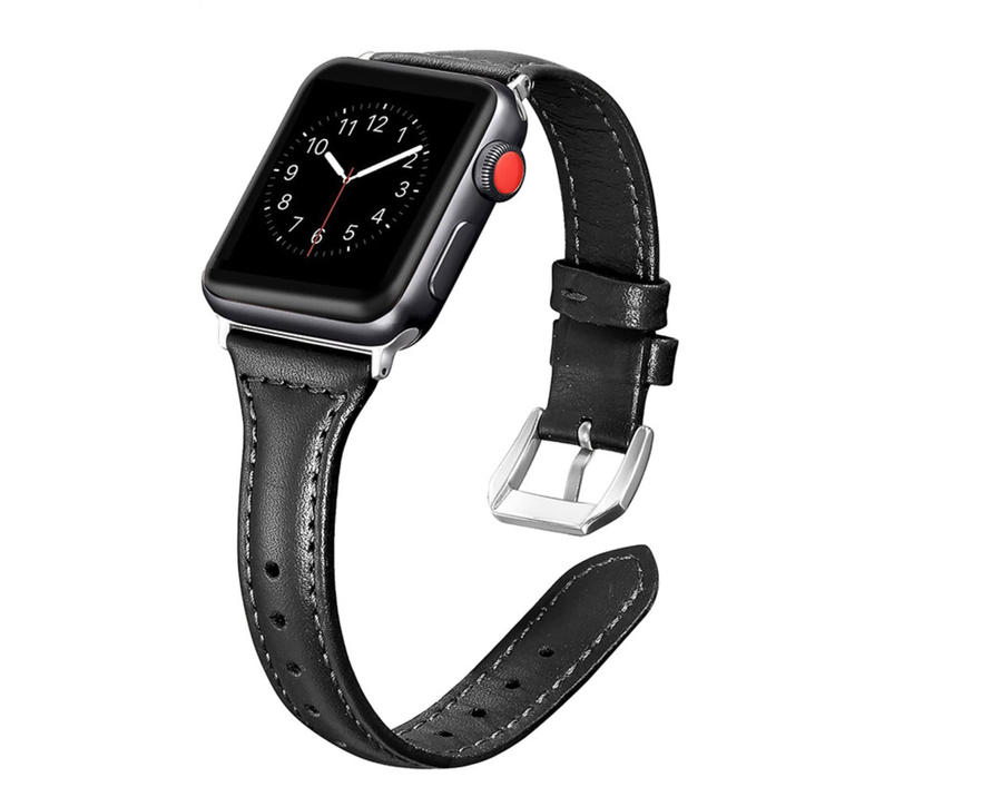 Apple Watch 38mm KRD-28 Deri Kordon Beyaz