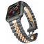 Apple Watch 38mm KRD-36 Metal Kordon Siyah-Gold