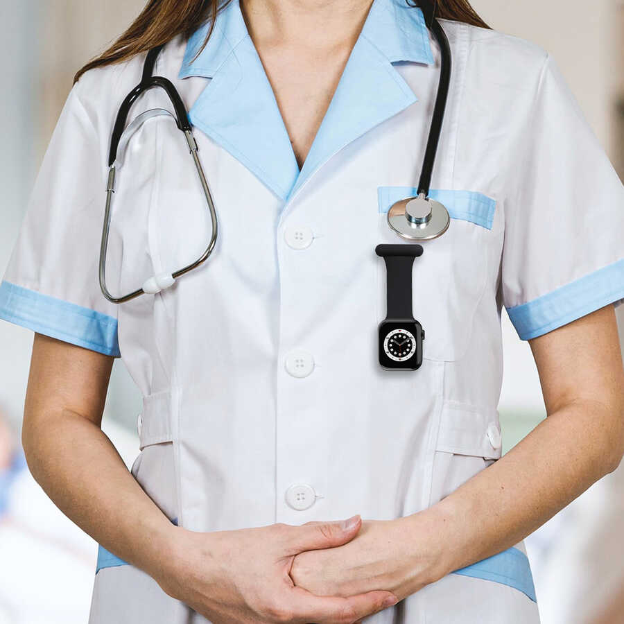 Apple Watch 38mm KRD-44 Silikon Kordon Siyah