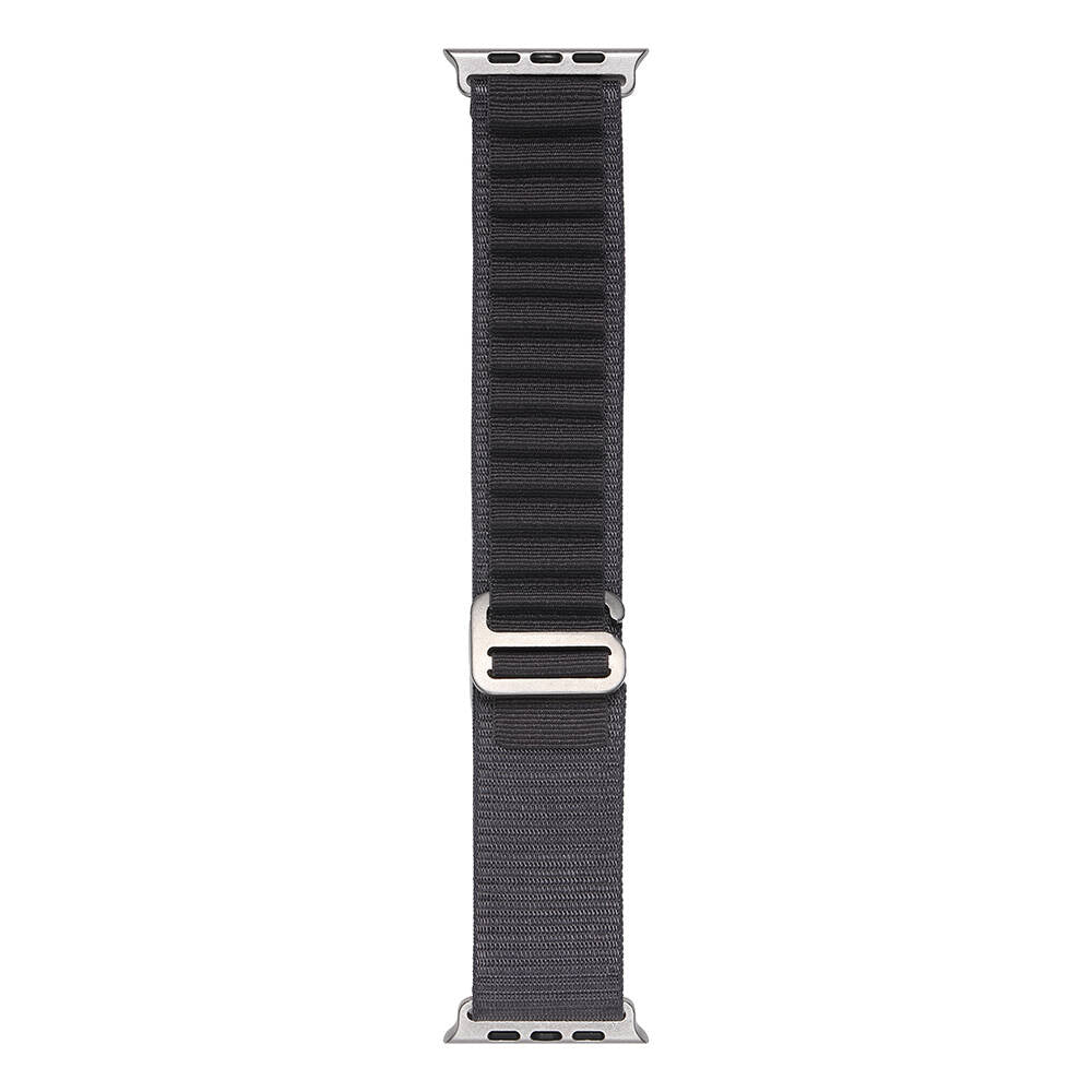 Apple Watch 38mm Zore Band-74 Hasır Kordon Koyu Gri
