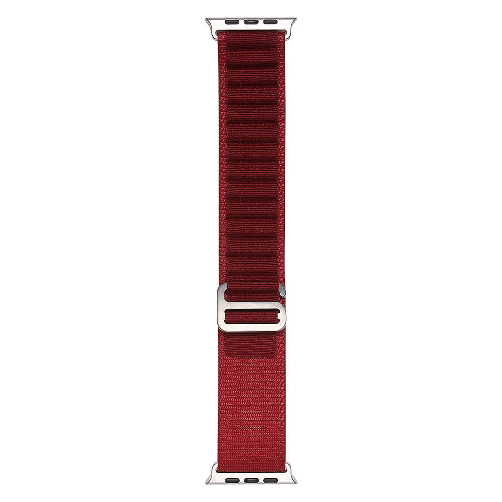 Apple Watch 38mm Zore Band-74 Hasır Kordon Koyu Kırmızı