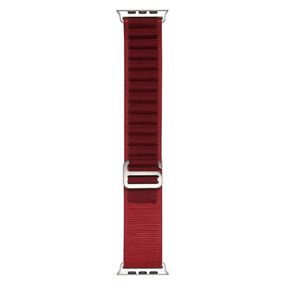 Apple Watch 38mm Zore Band-74 Hasır Kordon Koyu Kırmızı