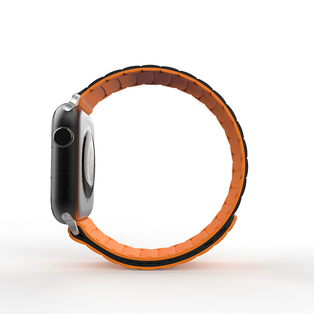 Apple Watch 38mm Zore KRD-122 Silikon Kordon Strap Kayış Siyah-Gri