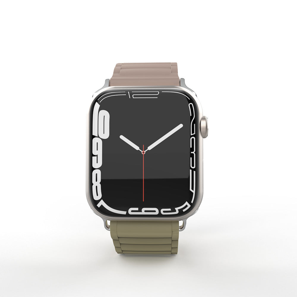 Apple Watch 38mm Zore KRD-122 Silikon Kordon Strap Kayış Siyah-Turuncu