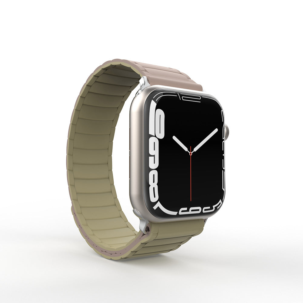 Apple Watch 38mm Zore KRD-122 Silikon Kordon Strap Kayış Siyah-Yeşil