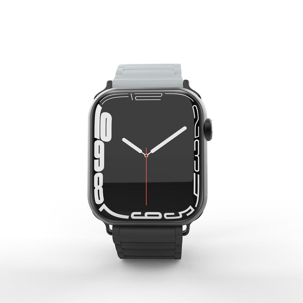 Apple Watch 38mm Zore KRD-122 Silikon Kordon Strap Kayış Siyah-Turuncu