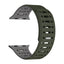 Apple Watch 38mm Zore KRD-124 Silikon Kordon Strap Kayış Koyu Yeşil-Gri