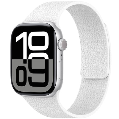 Apple Watch 38mm Zore KRD-136 Kabartma Desenli Silikon Kordon Beyaz