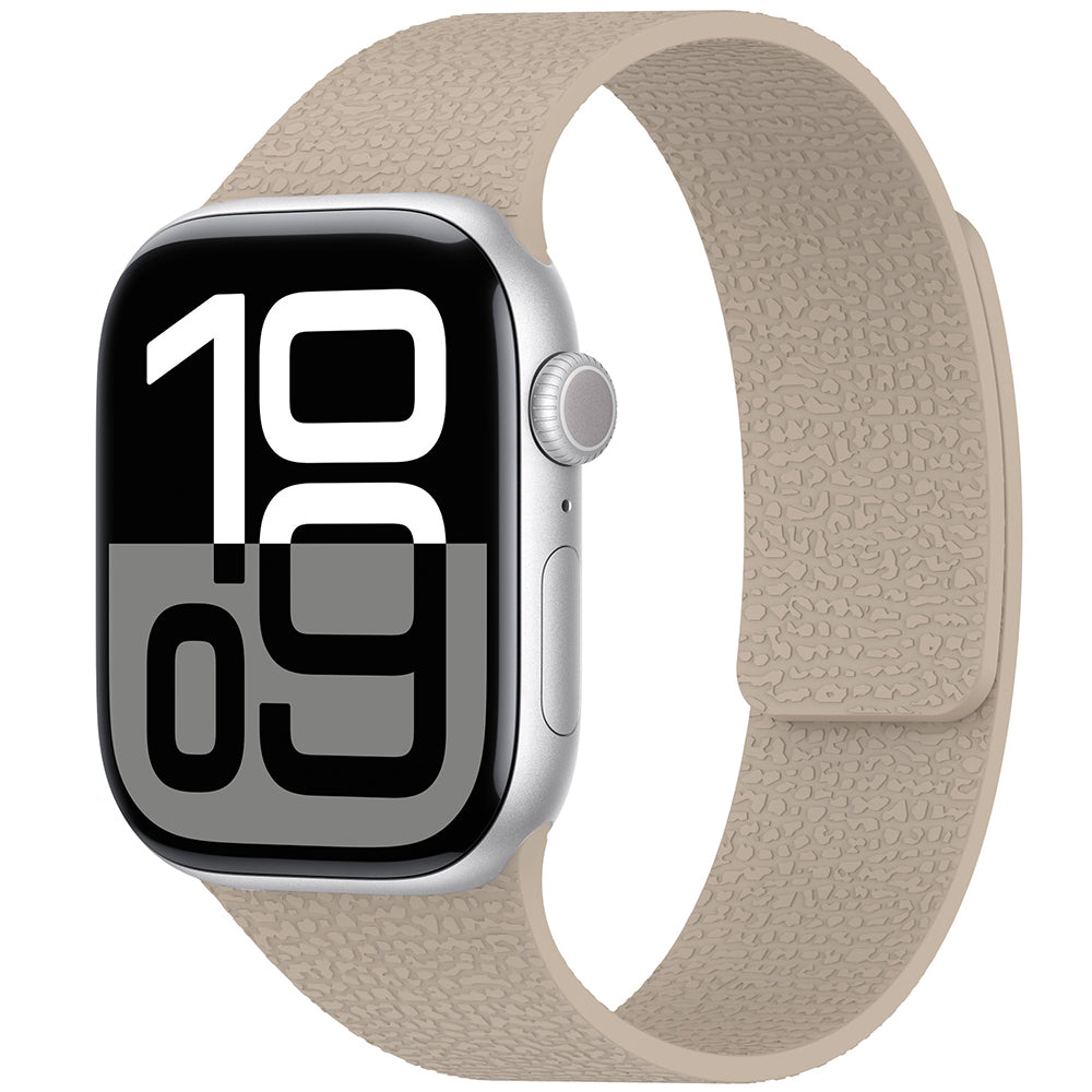 Apple Watch 38mm Zore KRD-136 Kabartma Desenli Silikon Kordon Cocao