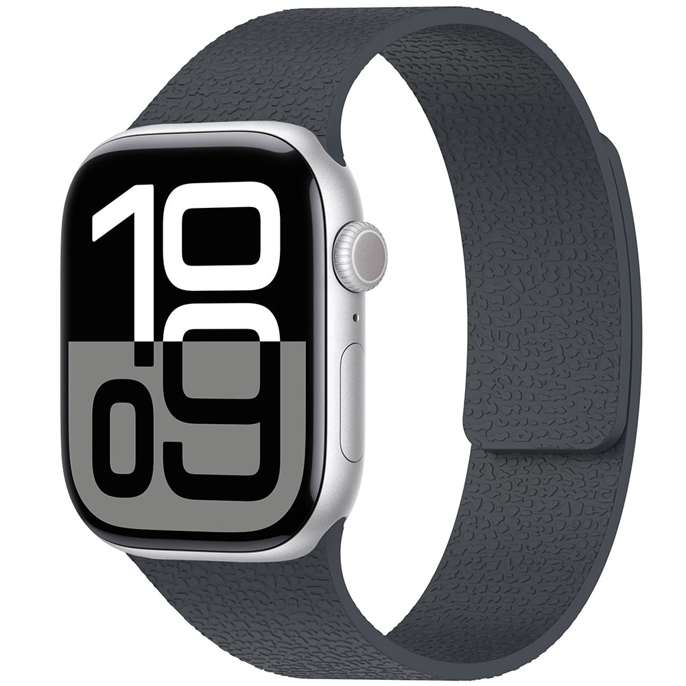 Apple Watch 38mm Zore KRD-136 Kabartma Desenli Silikon Kordon Gri