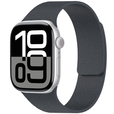 Apple Watch 38mm Zore KRD-136 Kabartma Desenli Silikon Kordon Gri
