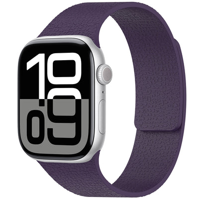 Apple Watch 38mm Zore KRD-136 Kabartma Desenli Silikon Kordon Mor