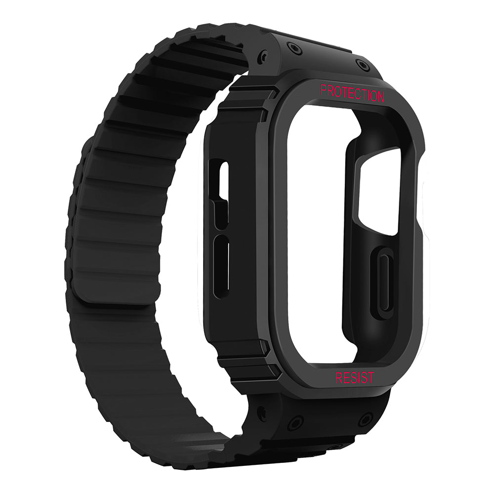 Apple Watch 38mm Zore KRD-142 Airbag Tasarımlı Kasa Koruyuculu Silikon Kordon Yeşil