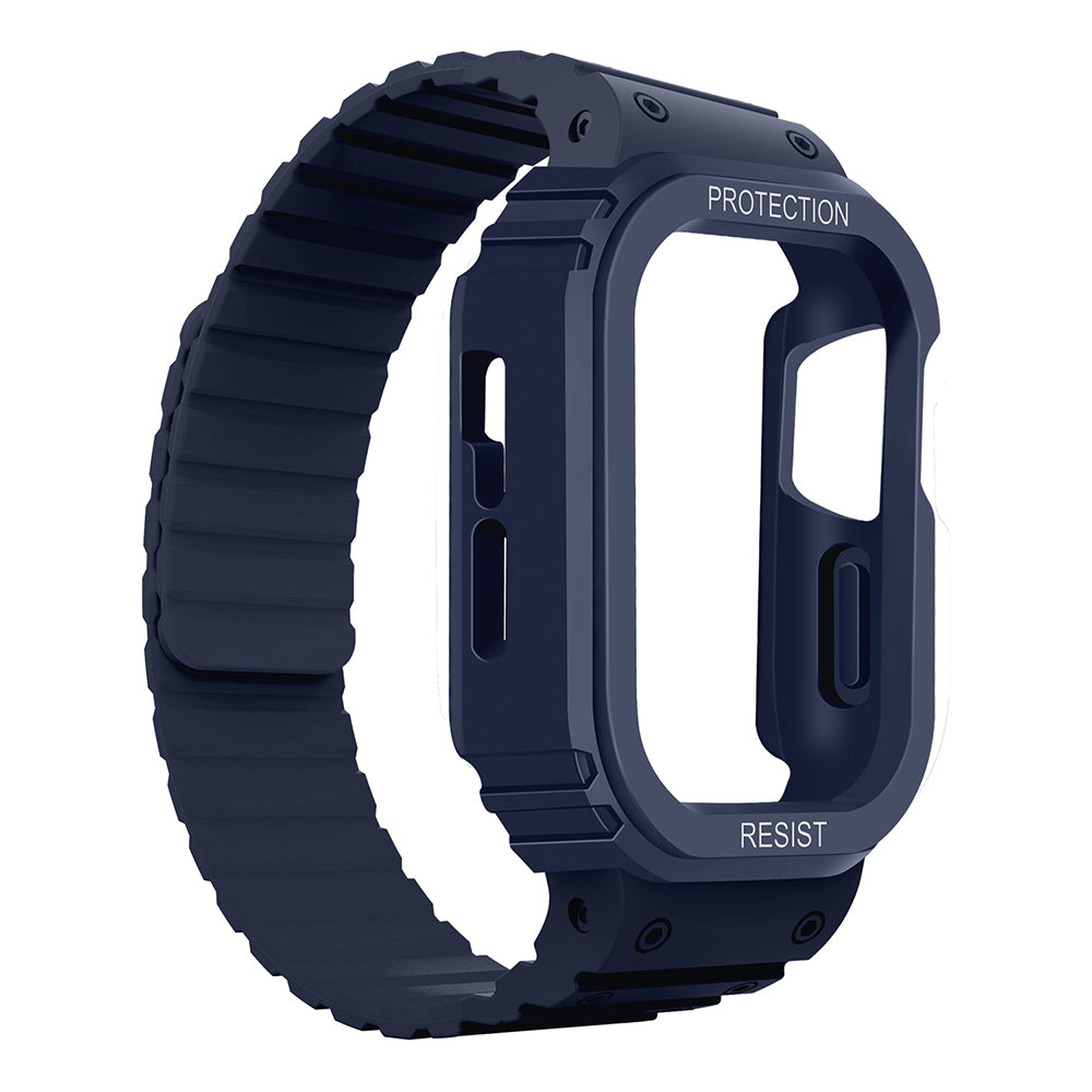 Apple Watch 38mm Zore KRD-142 Airbag Tasarımlı Kasa Koruyuculu Silikon Kordon Pembe