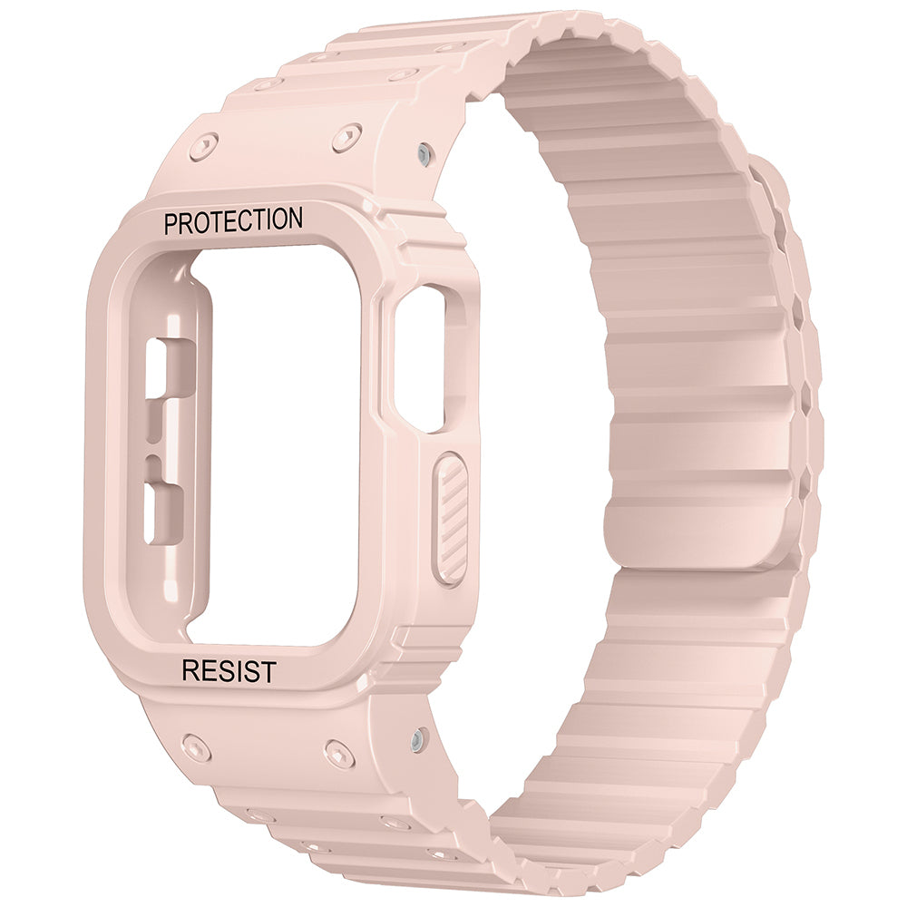Apple Watch 38mm Zore KRD-142 Airbag Tasarımlı Kasa Koruyuculu Silikon Kordon Yeşil