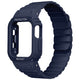 Apple Watch 38mm Zore KRD-142 Airbag Tasarımlı Kasa Koruyuculu Silikon Kordon Midnight Blue