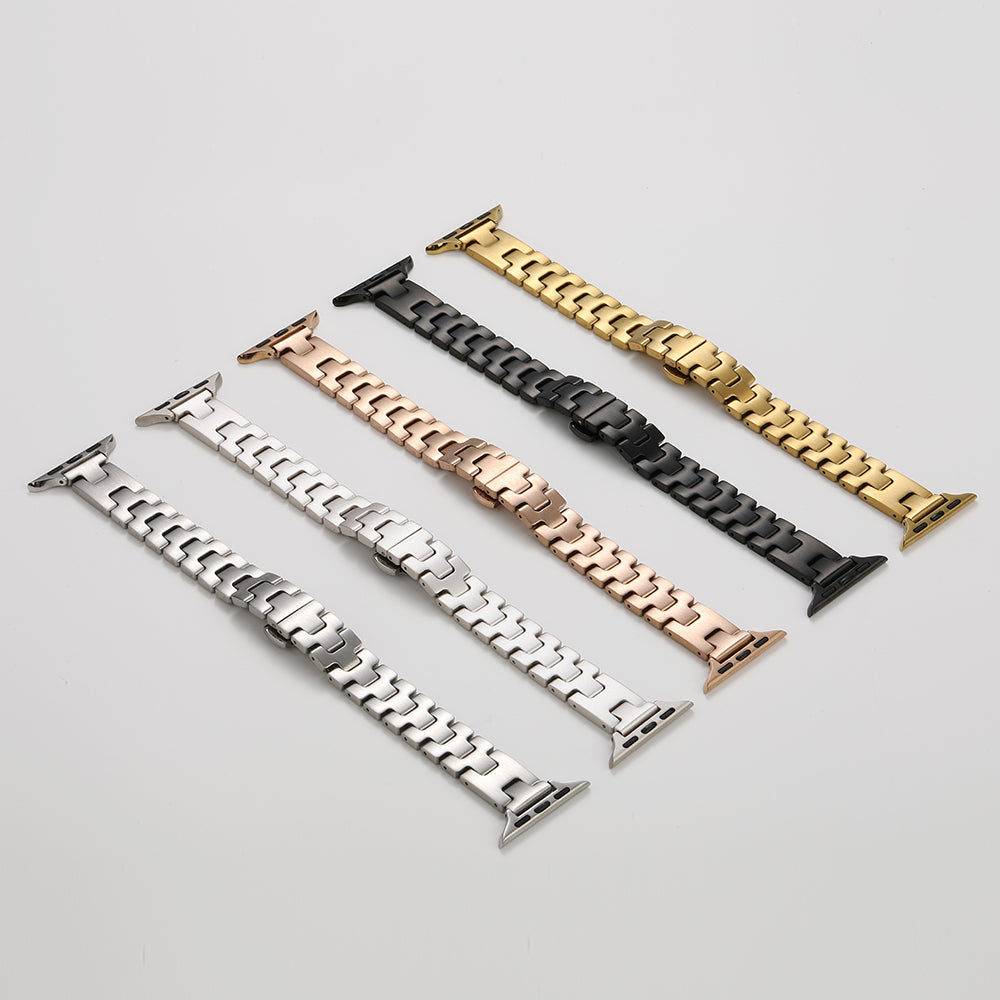 Apple Watch 38mm Zore KRD-150 Metal Kordon Siyah