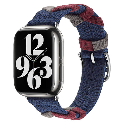 Apple Watch 38mm Zore KRD-97 Sarmal Örgü Tasarımlı Kordon Siyah