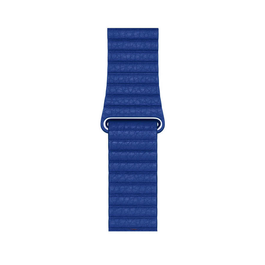 Apple Watch 40mm KRD-09 Deri Lop Kordon Mavi
