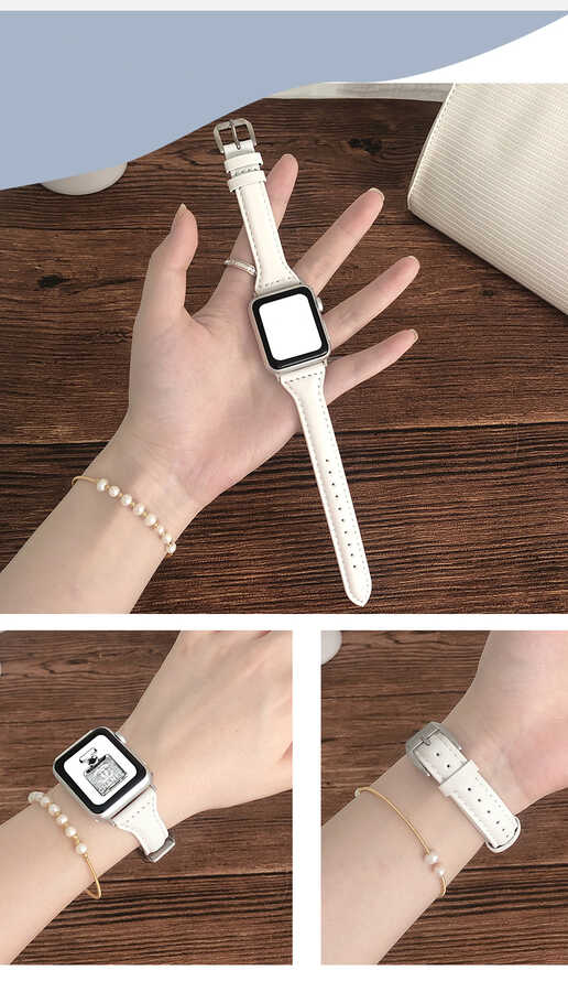 Apple Watch 40mm KRD-28 Deri Kordon Kahverengi