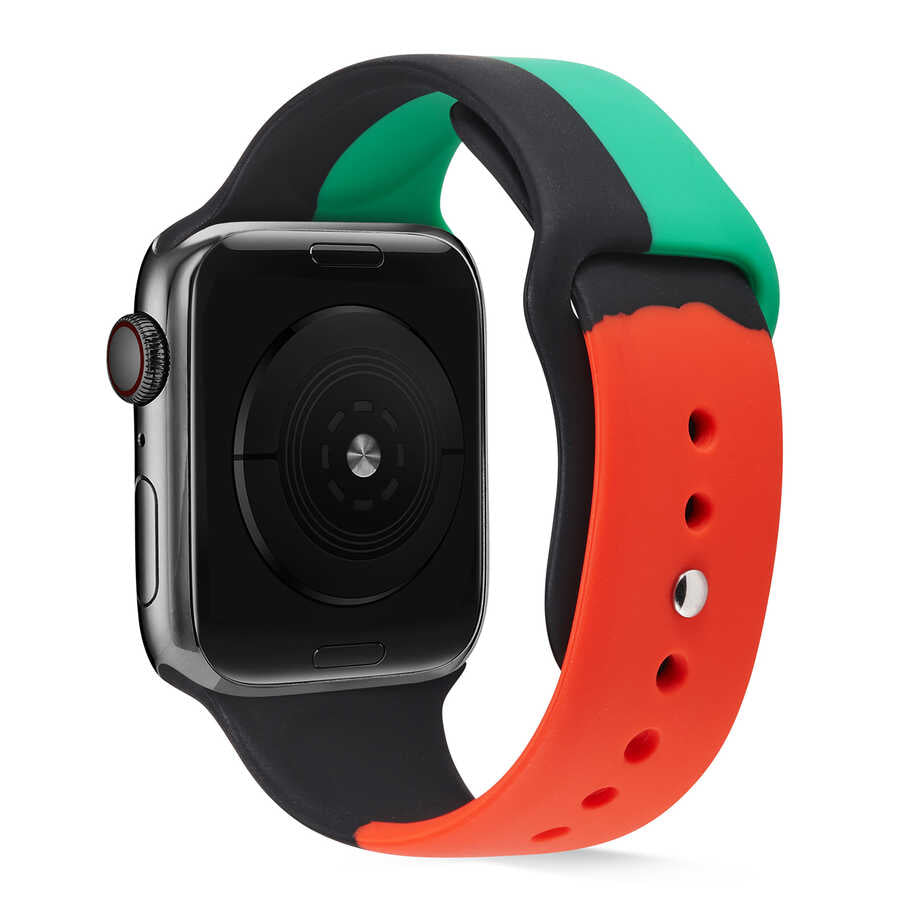 Apple Watch 40mm KRD-39 Silikon Kordon Siyah
