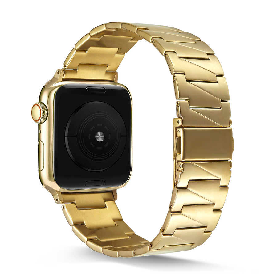 Apple Watch 40mm KRD-48 Metal Kordon Gümüş-Rosegold