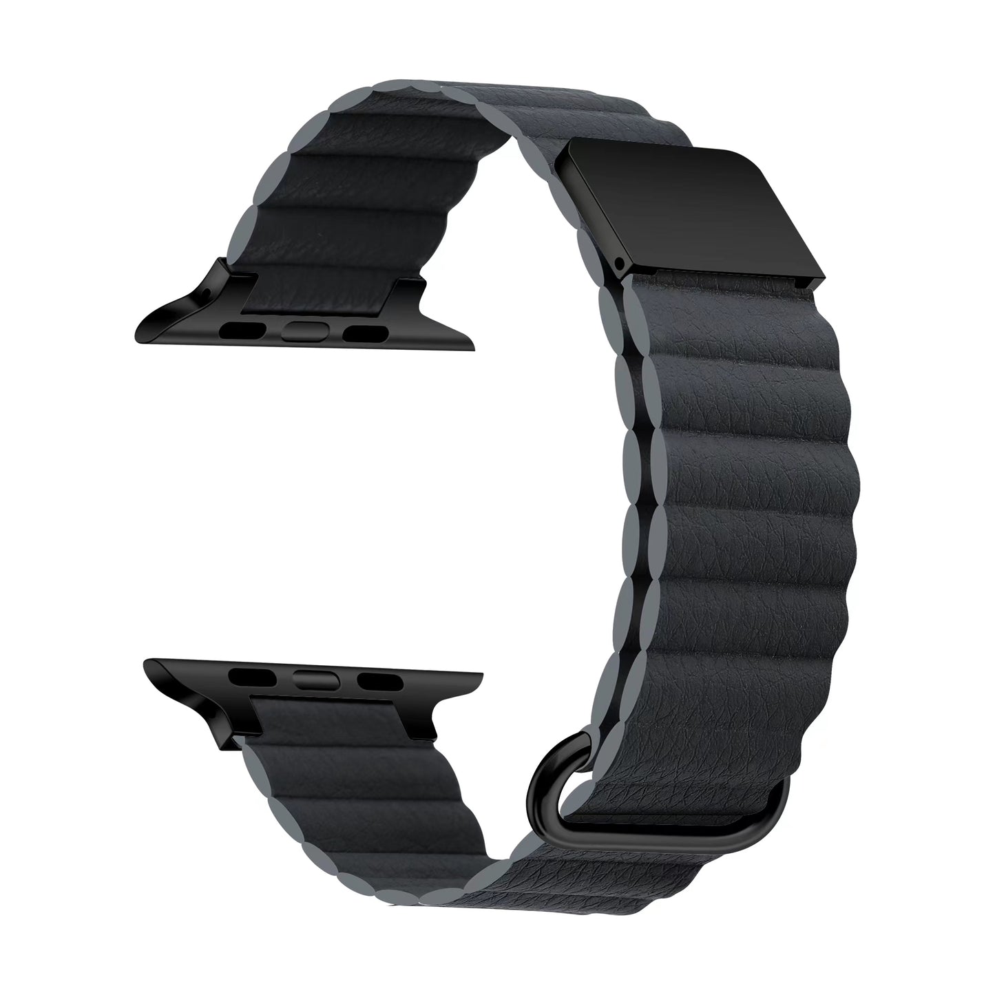 Apple Watch 40mm KRD-78 PU Deri Kordon Strap Kayış Koyu Gri