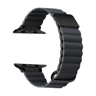 Apple Watch 40mm KRD-78 PU Deri Kordon Strap Kayış Koyu Gri