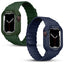 Apple Watch 40mm Zore KRD-142 Airbag Tasarımlı Kasa Koruyuculu Silikon Kordon Midnight Blue