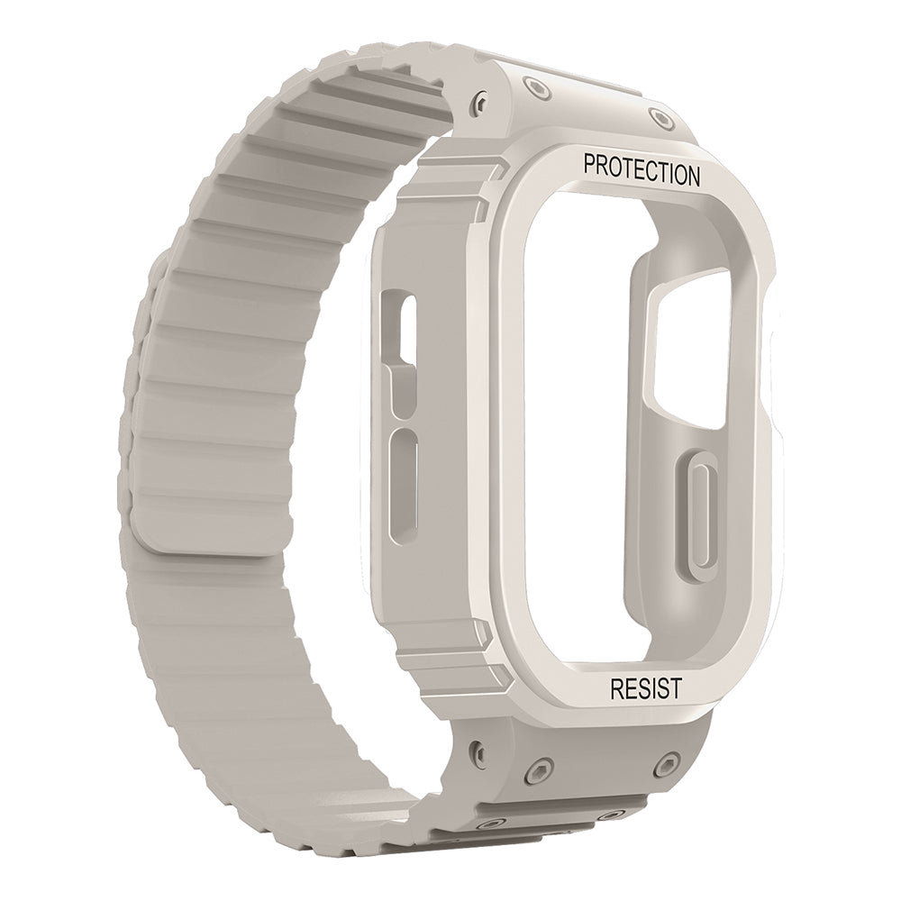 Apple Watch 40mm Zore KRD-142 Airbag Tasarımlı Kasa Koruyuculu Silikon Kordon Pembe