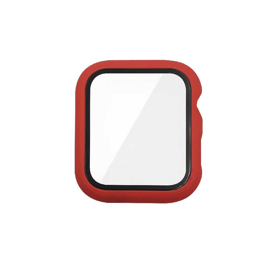 Apple Watch 40mm Zore Watch Gard 07 Sert PC Koruyucu Kırmızı