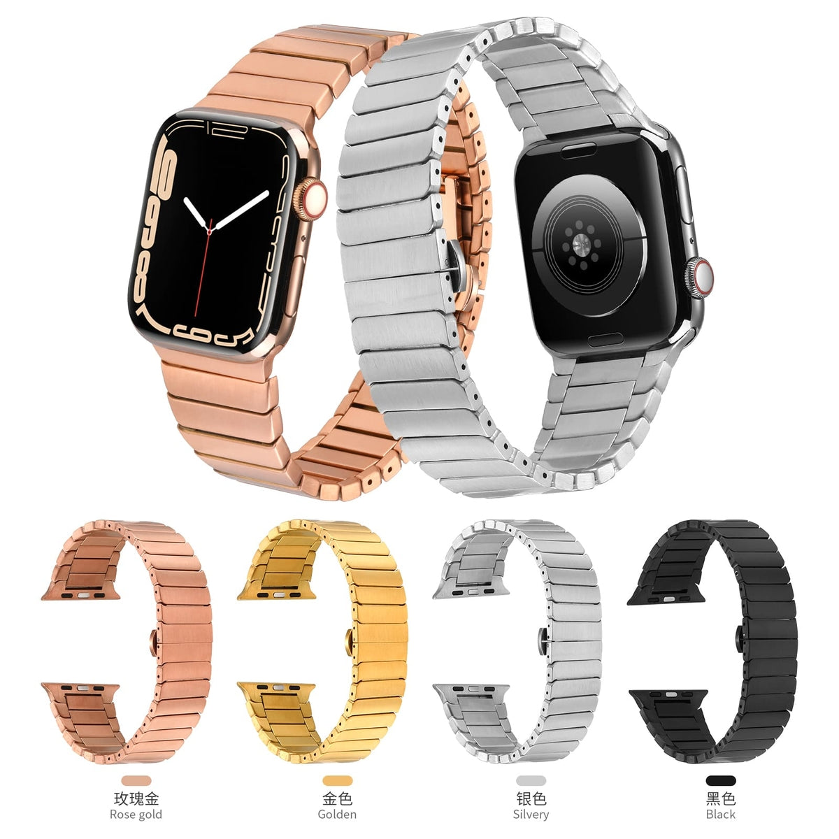 Apple Watch 42mm Kordon KRD-79 Metal Strap Kayış Gri