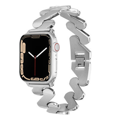 Apple Watch 42mm Kordon KRD-80 Metal Strap Kayış Gümüş