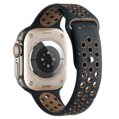 Apple Watch 42mm Kordon Yeni Seri 2023 KRD-02 Silikon Strap Kayış Lacivert