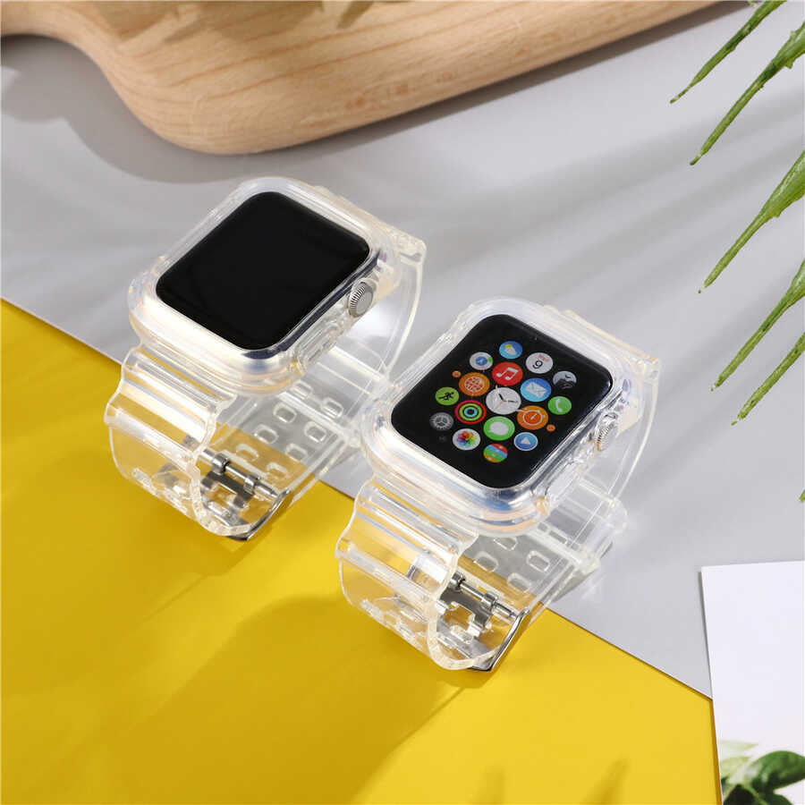 Apple Watch 42mm KRD-27 Silikon Kordon Renksiz