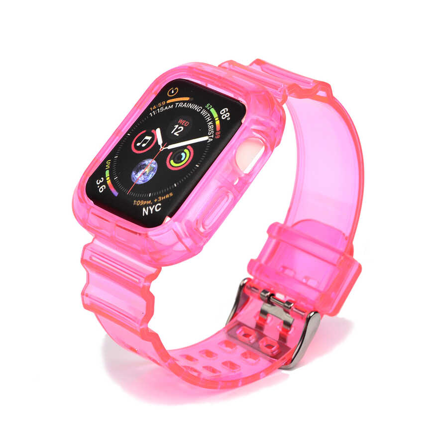 Apple Watch 42mm KRD-27 Silikon Kordon Renksiz