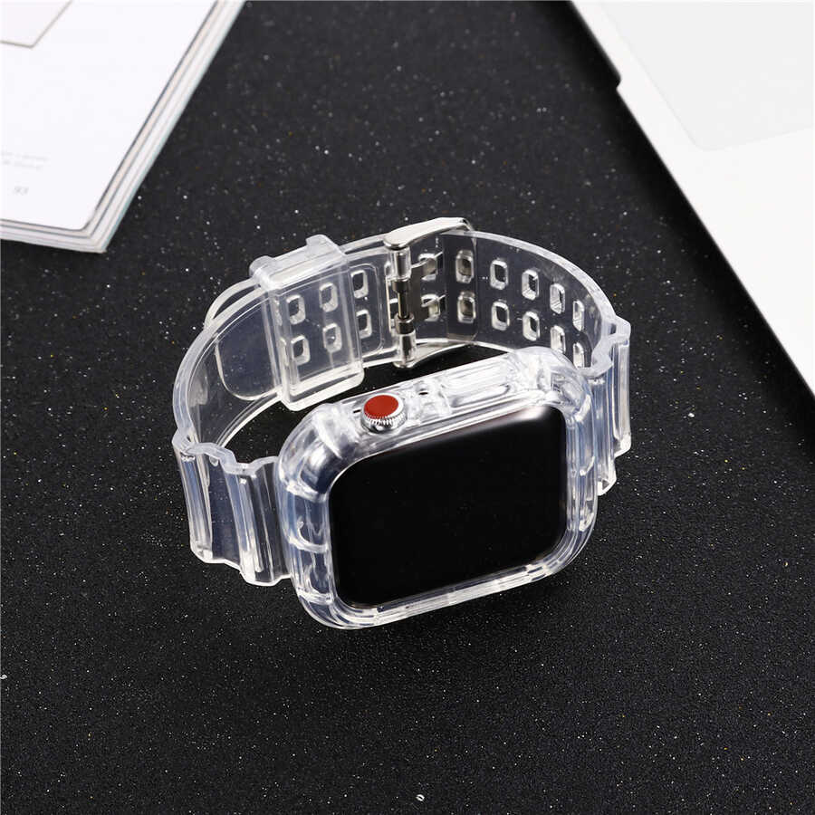 Apple Watch 42mm KRD-27 Silikon Kordon Renksiz
