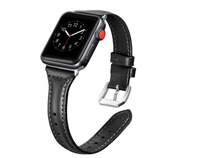 Apple Watch 42mm KRD-28 Deri Kordon Beyaz