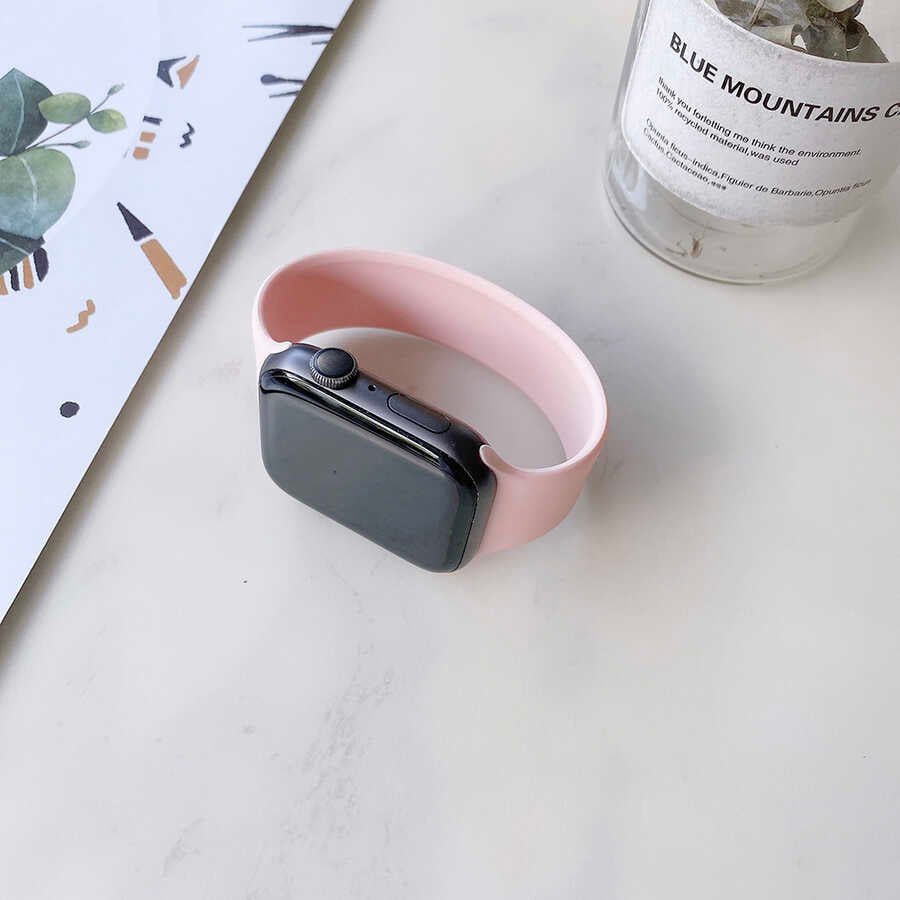 Apple Watch 42mm KRD-31 Solo Loop Small Kordon Pembe