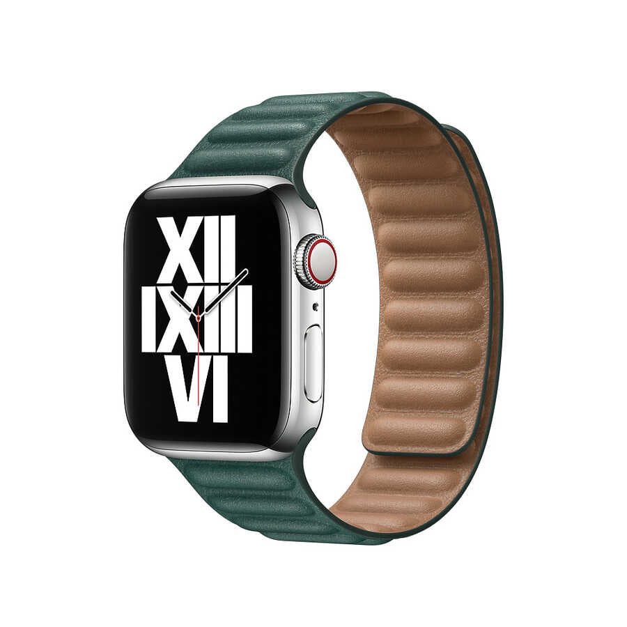 Apple Watch 42mm KRD-34 Deri Kordon Turuncu