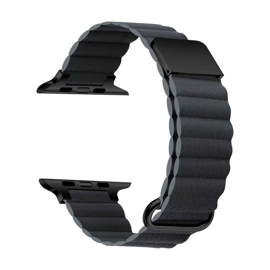 Apple Watch 42mm KRD-78 PU Deri Kordon Strap Kayış Beyaz