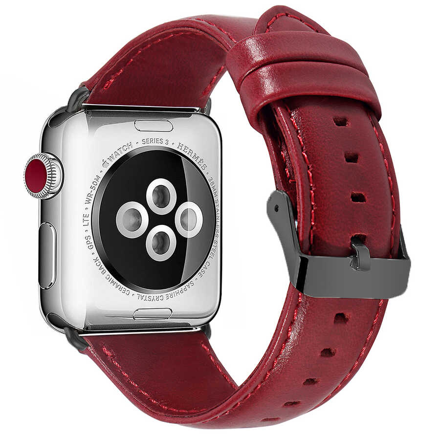 Apple Watch 42mm Luxury Leather Deri Kordon NO6