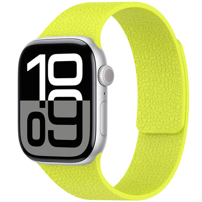 Apple Watch 42mm Zore KRD-136 Kabartma Desenli Silikon Kordon Açık Yeşil