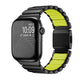 Apple Watch 42mm Zore KRD-152 Titanyum Silikon Kordon Siyah-Yeşil